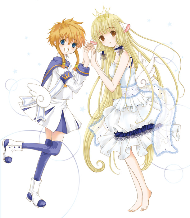chii and suzuhara misaki (chobits and 1 more) drawn by mari_(little_crown)