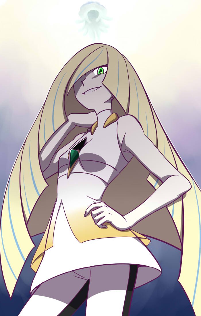 lusamine and nihilego (pokemon and 1 more) drawn by nutkingcall