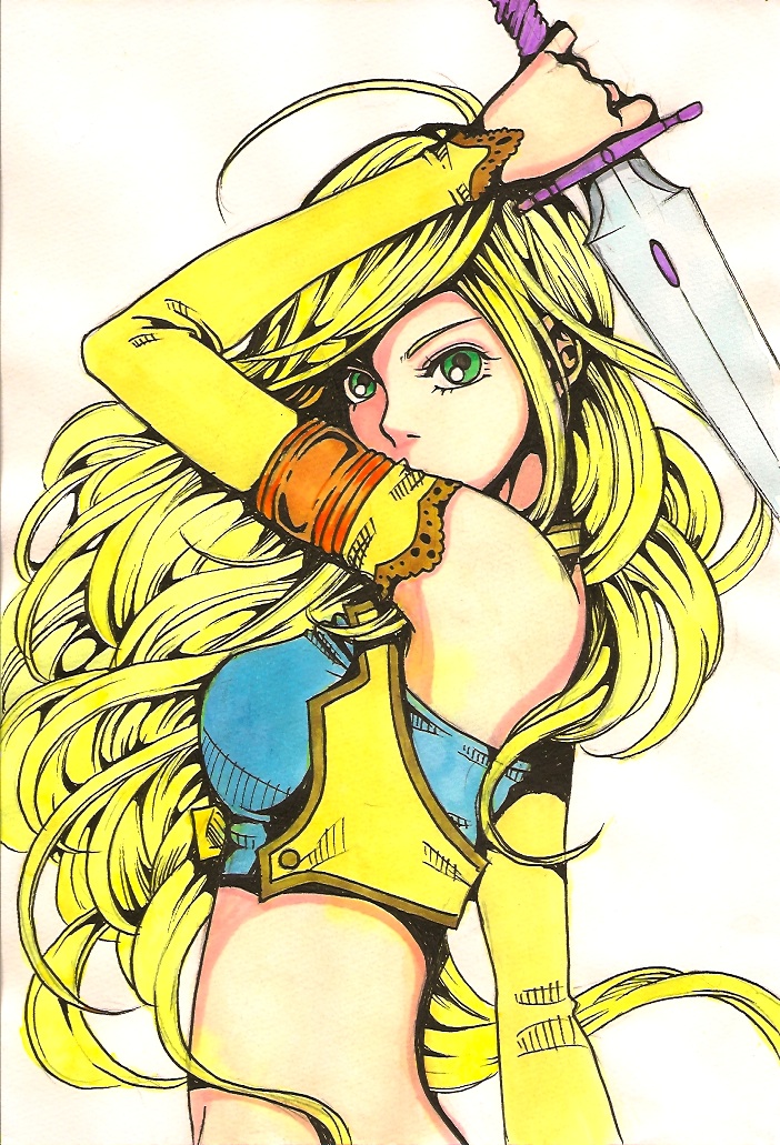 celes chere (final fantasy and 1 more) drawn by sayococco