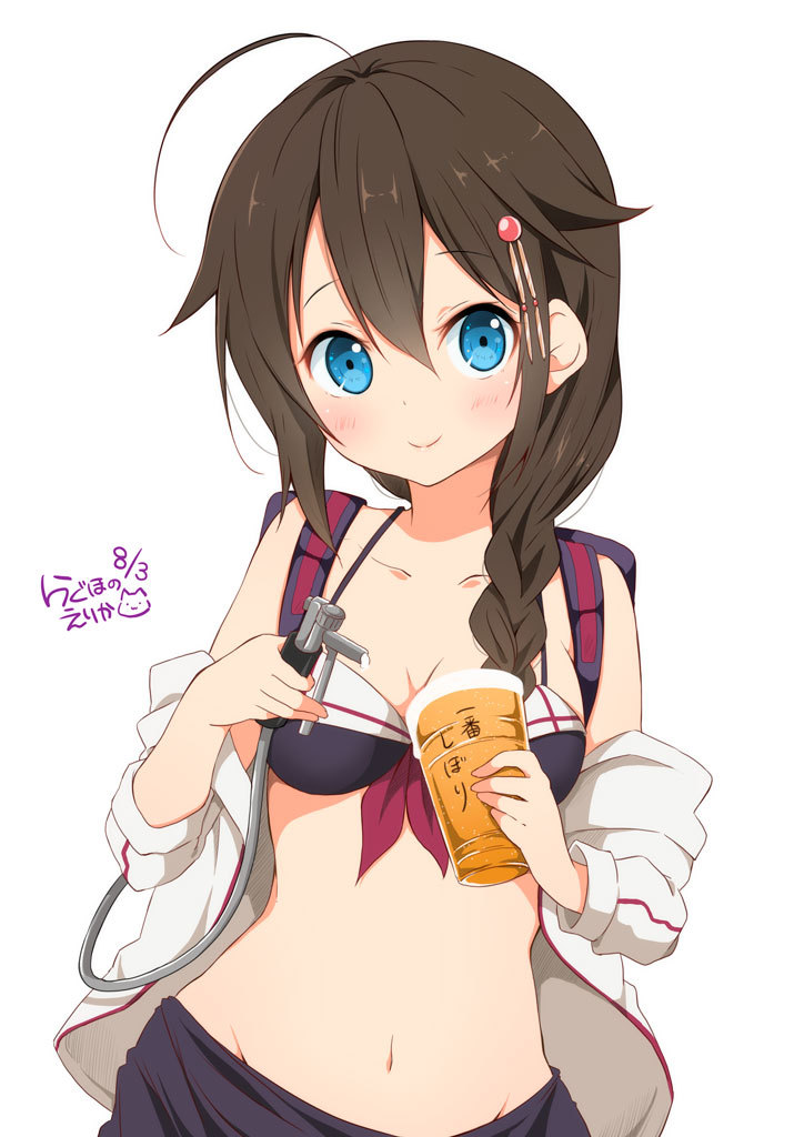 shigure and shigure kai ni (kantai collection) drawn by ragho_no_erika