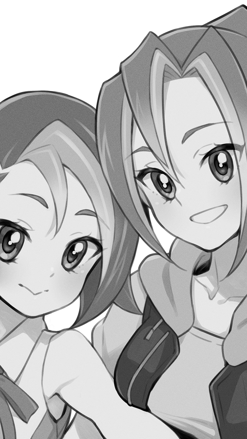mizuki kotori and tsukumo akari (yu-gi-oh! and 1 more) drawn by ukokkei