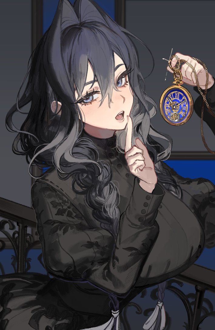 ouro kronii (hololive and 1 more) drawn by eus_ing