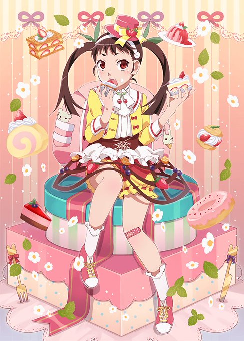hachikuji mayoi (monogatari and 1 more) drawn by watanabe_akio