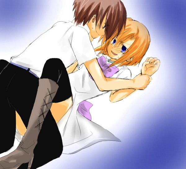 ryuuguu rena and maebara keiichi (higurashi no naku koro ni)