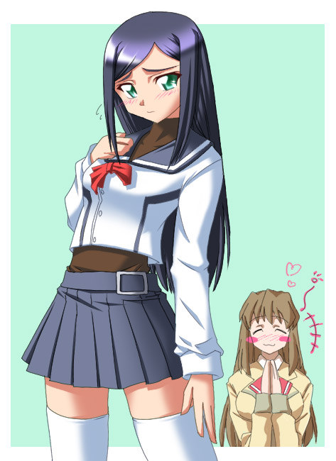 kuga natsuki and fujino shizuru (my-hime) drawn by nekono_matatabi