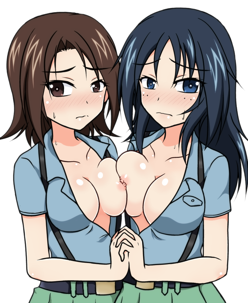sawa azusa and yamagou ayumi (girls und panzer) drawn by izumi_(izumi_p)