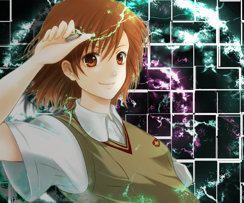 misaka mikoto (toaru majutsu no index and 1 more) drawn by wolf025