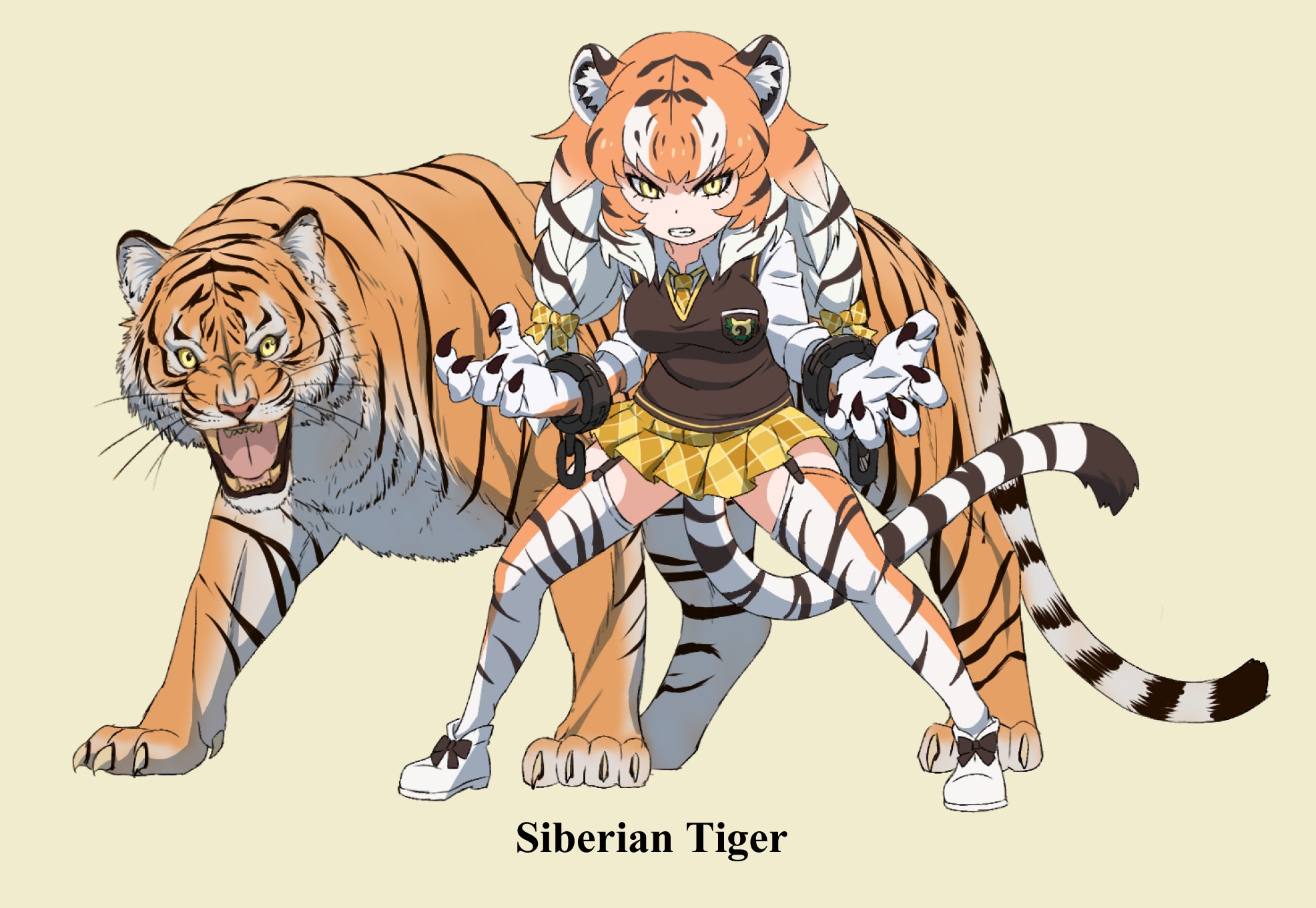 Siberian Tiger Kemono Friends And 1 More Drawn By Yamaguchi Yoshimi Danbooru