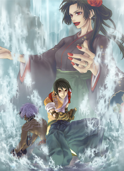 kurando, inugami kurando, and saki inugami (shadow hearts and 1 more) drawn by nogami_shouko_(minima_naturalia)