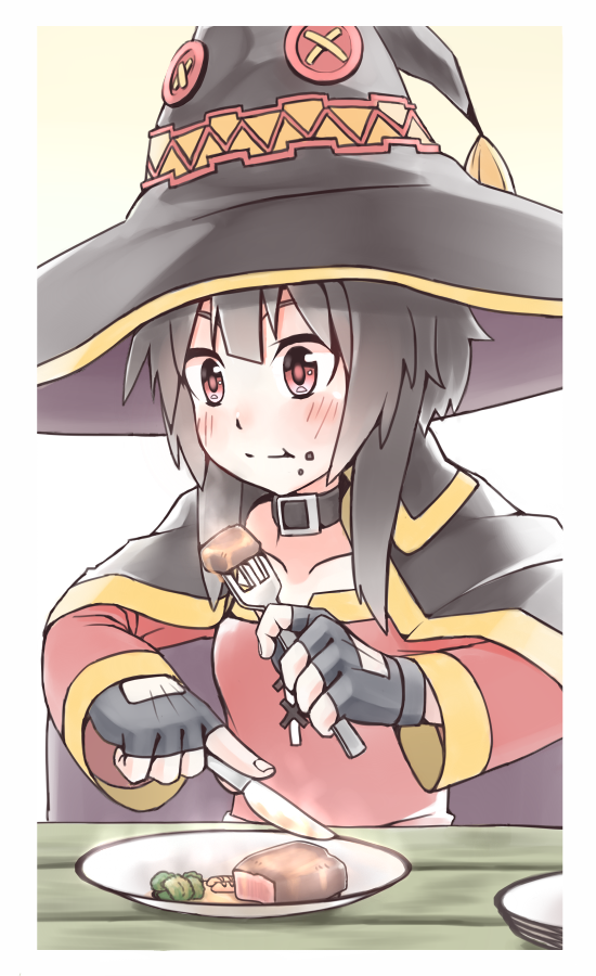 megumin (kono subarashii sekai ni shukufuku wo!) drawn by papaya_(neopapaya2020)