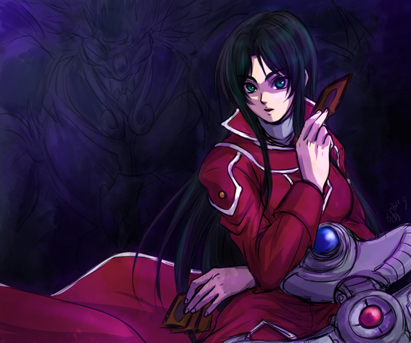 hibiki midori and darklord asmodeus (yu-gi-oh! and 1 more) drawn by poo-kame