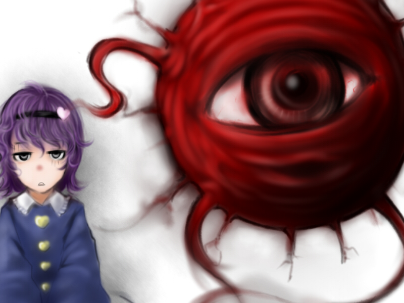 komeiji satori and backbeard (touhou and 1 more) drawn by goichi