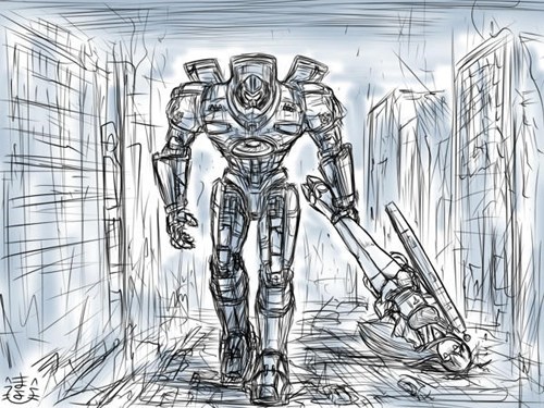 akagi and gipsy danger (kantai collection and 1 more) drawn by mayohi_neko