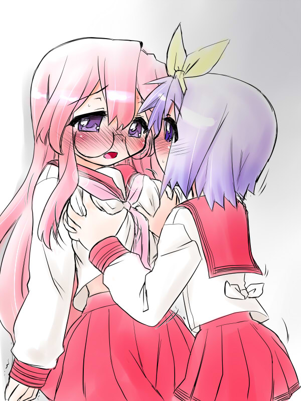 hiiragi tsukasa and takara miyuki (lucky star) drawn by kogaku_kazuya