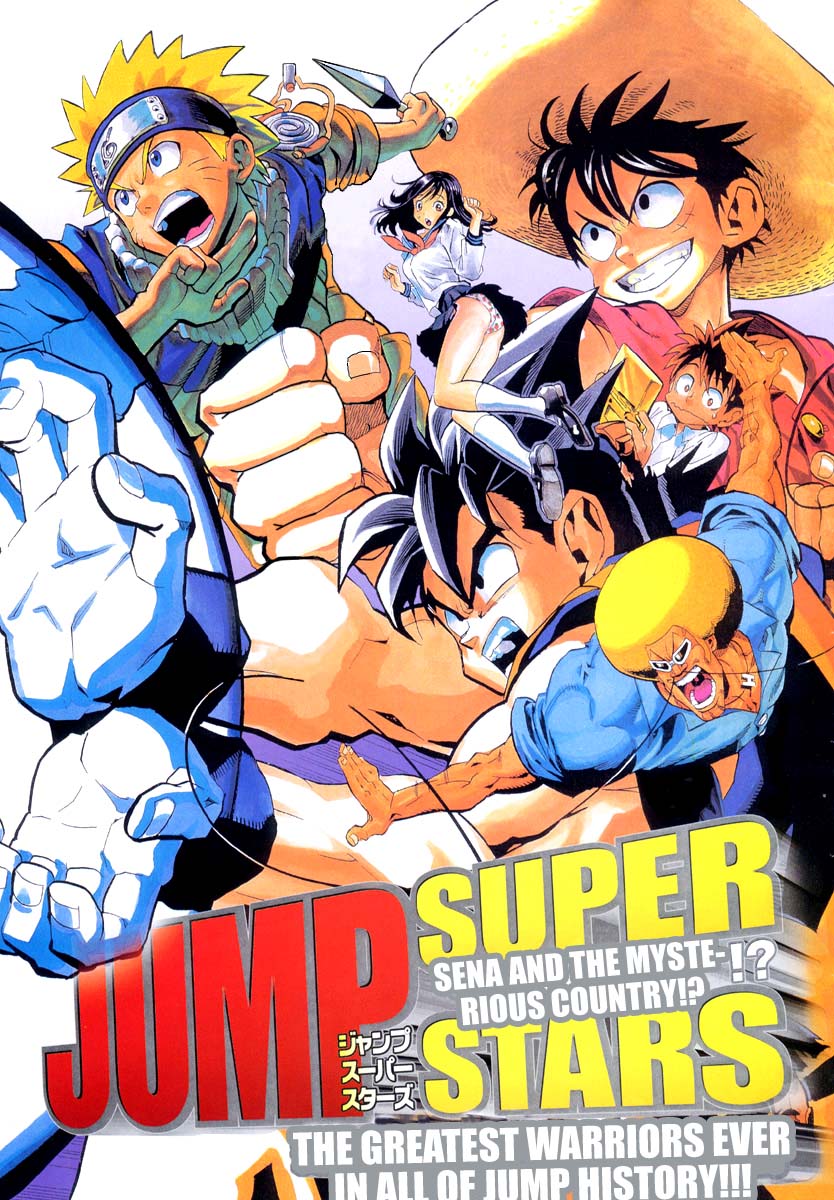 son goku, monkey d. luffy, uzumaki naruto, kobayakawa sena, toujou aya, and 1 more (one piece and 7 more) drawn by murata_yuusuke