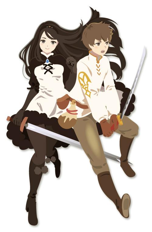 agnes oblige and tiz arrior (bravely default) drawn by ma-hain