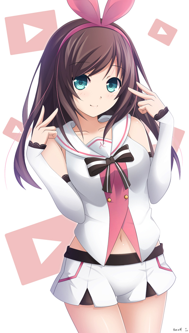 kizuna ai (kizuna ai inc. and 1 more) drawn by keenh