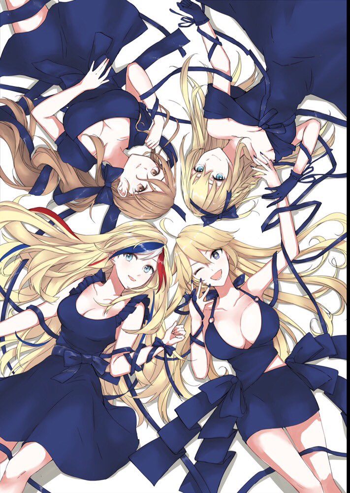 iowa, warspite, littorio, and commandant teste (kantai collection) drawn by morinaga_miki