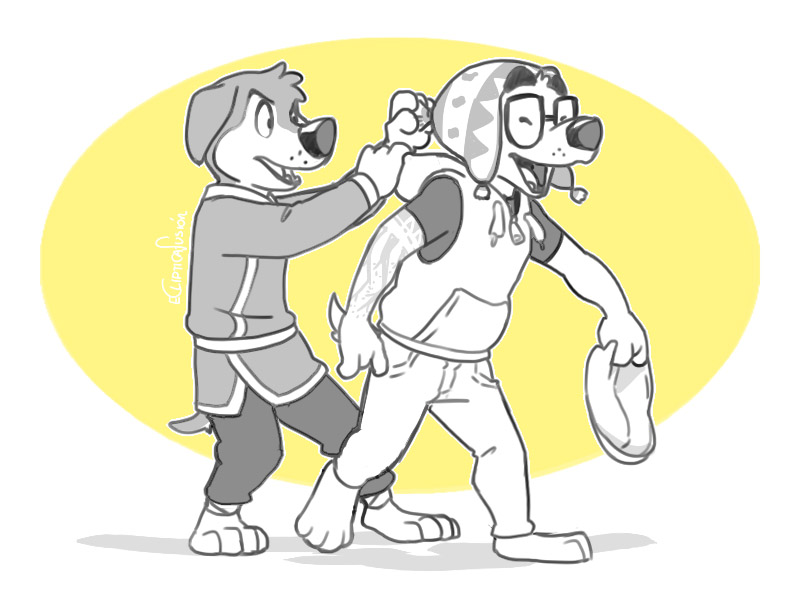k.k. slider and bodi (animal crossing and 1 more) drawn by eclipticafusion