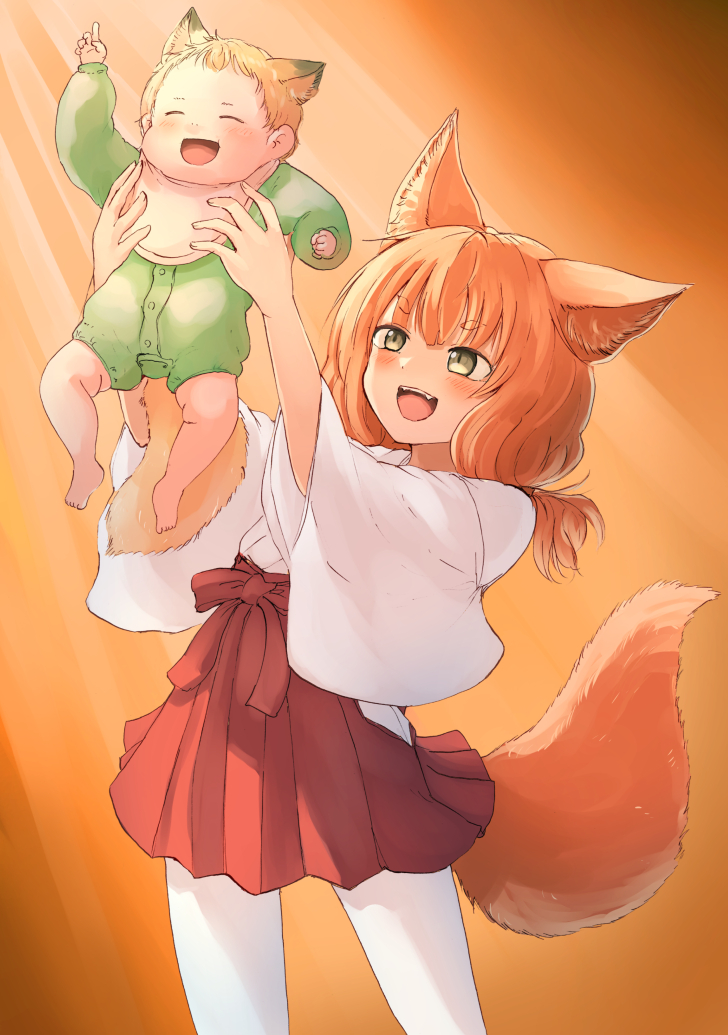 fox son (kitsune no oyome-chan and 1 more) drawn by batta_(kanzume_quality)