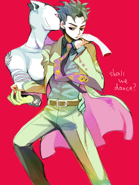 kira yoshikage, killer queen, and kawajiri kosaku (jojo no kimyou na bouken and 1 more) drawn by katori_(katokichi)