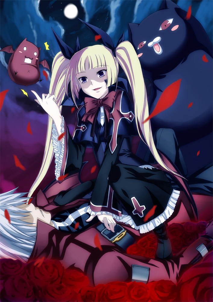 ragna the bloodedge, rachel alucard, gii, and nago (blazblue) drawn by deras