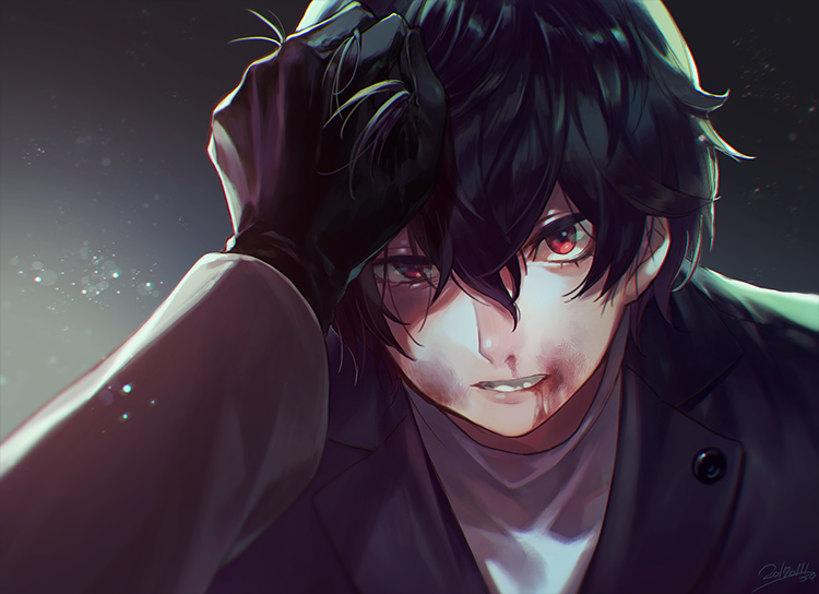 amamiya ren and akechi gorou (persona and 1 more) drawn by enomaru_saku