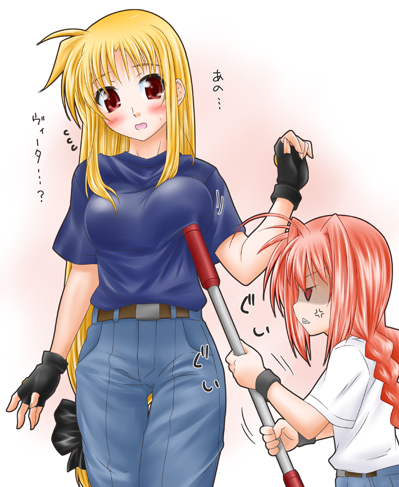 fate testarossa, vita, and graf eisen (lyrical nanoha and 1 more) drawn by shinozuki_takumi