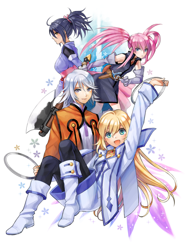 colette brunel, fujibayashi sheena, presea combatir, and raine sage (tales of and 1 more) drawn by kiiroink