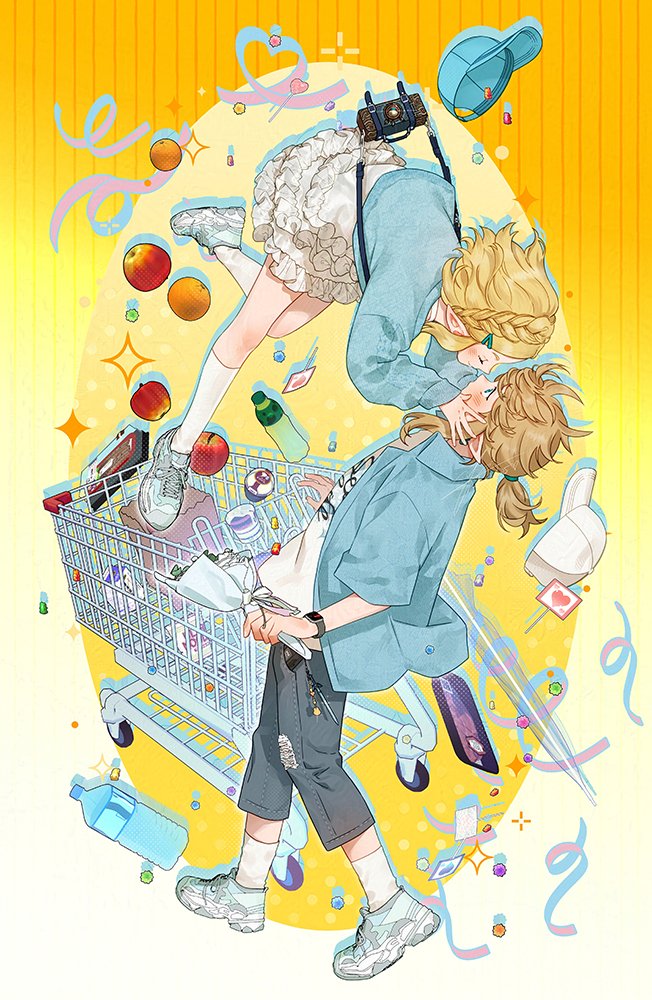 link and princess zelda (the legend of zelda and 2 more) drawn by yooani