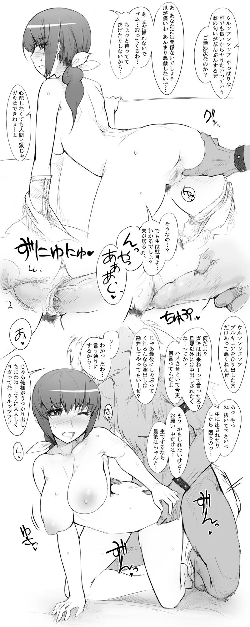 hoshizora ikuyo and wolfrun (precure and 1 more) drawn by abubu