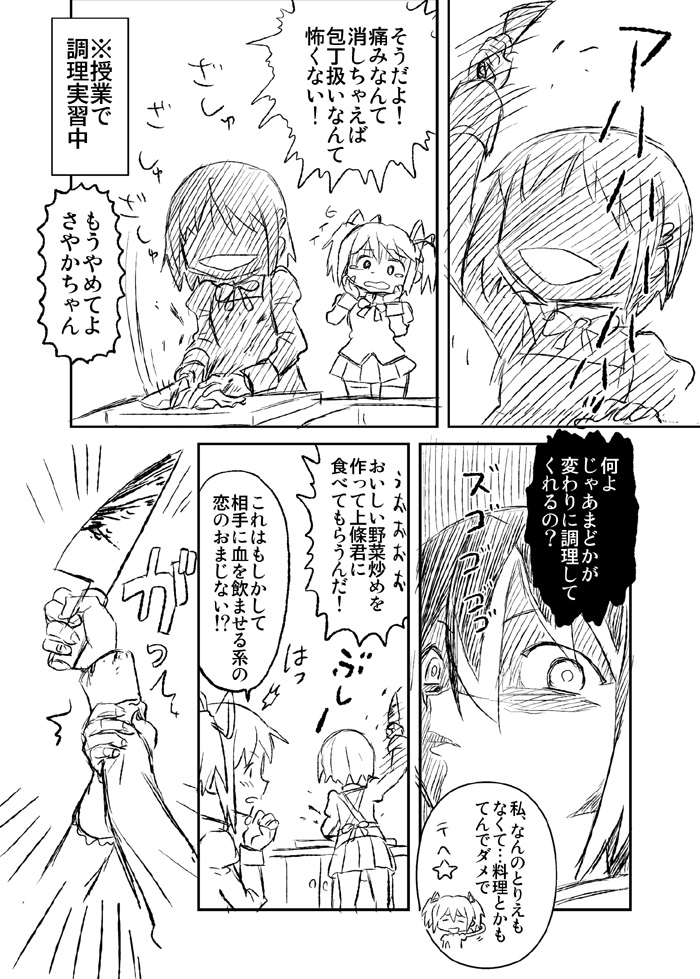 kaname madoka and miki sayaka (mahou shoujo madoka magica) drawn by abua