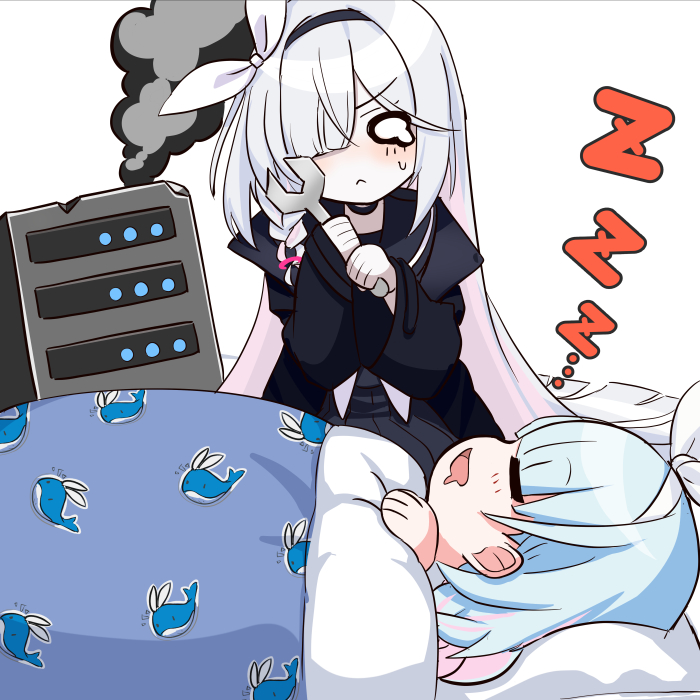 arona and plana (blue archive) drawn by o_(rakkasei)