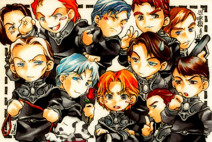 oskar von reuenthal, wolfgang mittermeyer, paul von oberstein, ulrich kessler, fritz josef bittenfeld, and 6 more (ginga eiyuu densetsu)
