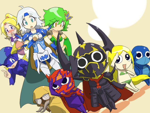 rydia, rosa farrell, cecil harvey, kain highwind, golbez, and 4 more (final fantasy and 2 more) drawn by math-major