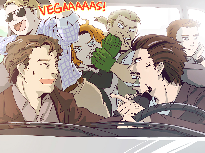 steve rogers, tony stark, thor, natasha romanoff, clint barton, and 1 more (marvel and 2 more) drawn by reducto