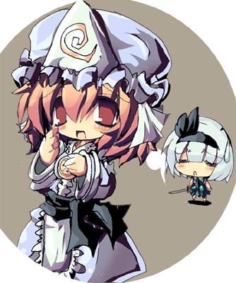 konpaku youmu and saigyouji yuyuko (touhou) drawn by dangomushi