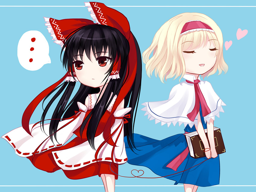 hakurei reimu and alice margatroid (touhou) drawn by shen_yi