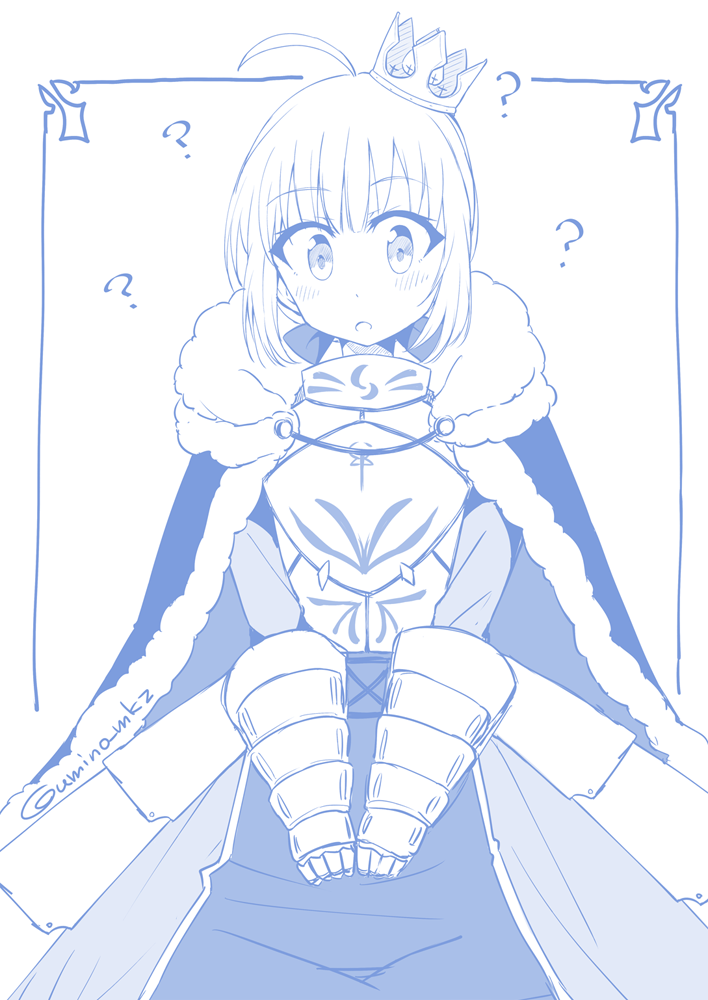 artoria pendragon and saber (fate and 2 more) drawn by umino_mokuzu_(shizumisou)
