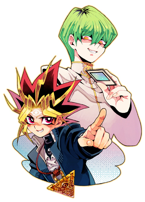 kaiba seto and yami yugi (yu-gi-oh! and 1 more) drawn by li_mone