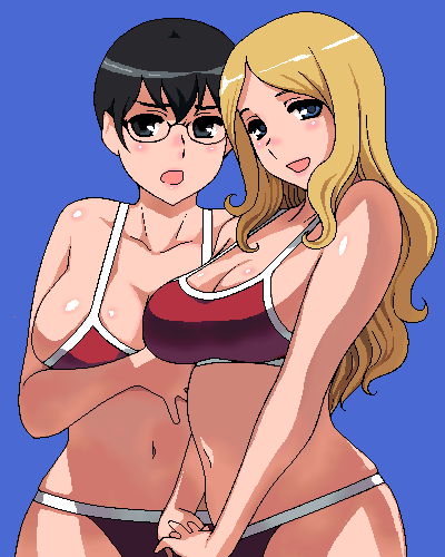 yomoda rena and shurutsu mikako (brocken blood) drawn by matoyama