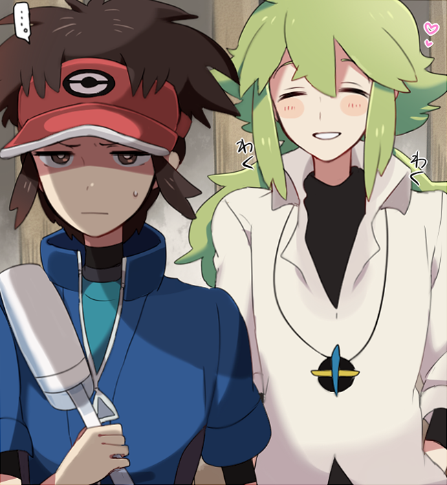 n and nate (pokemon and 1 more) drawn by kisaki_nana