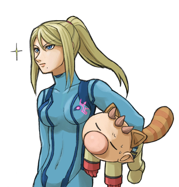 samus aran and olimar (mario and 3 more) drawn by naru_(wish_field)
