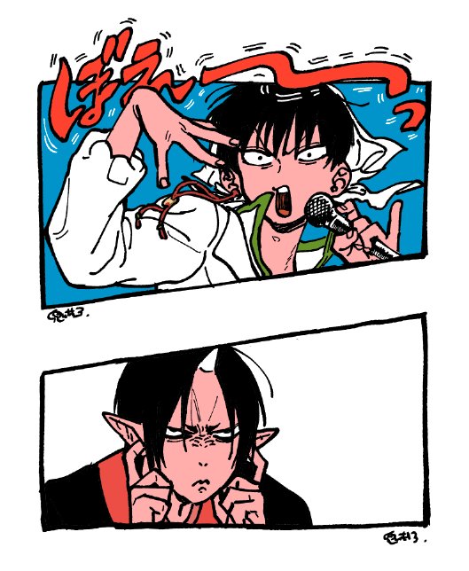 hoozuki and hakutaku (hoozuki no reitetsu) drawn by genkaida