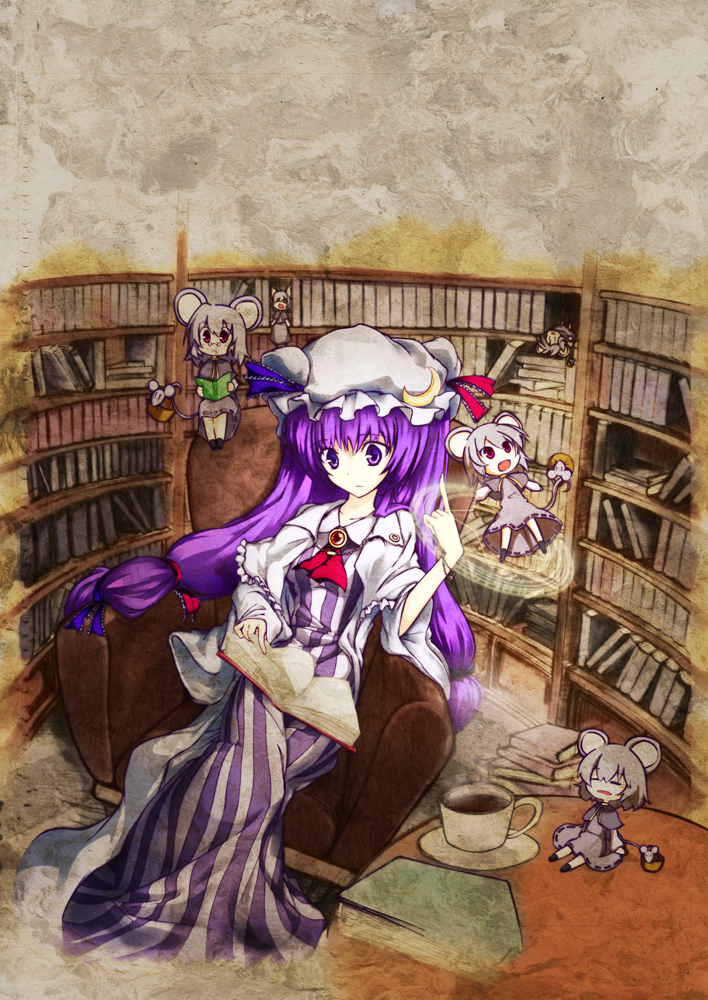 patchouli knowledge and nazrin (touhou) drawn by yuuki._(limit)
