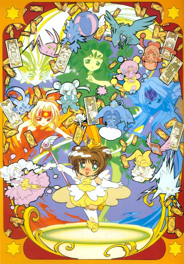 kinomoto sakura, kero, windy, flower, watery, and 24 more (cardcaptor sakura)