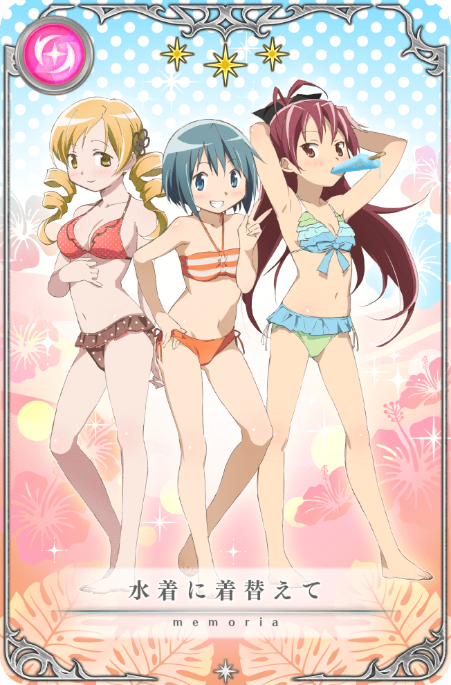 miki sayaka, sakura kyoko, and tomoe mami (mahou shoujo madoka magica and 1 more) drawn by studio_shaft