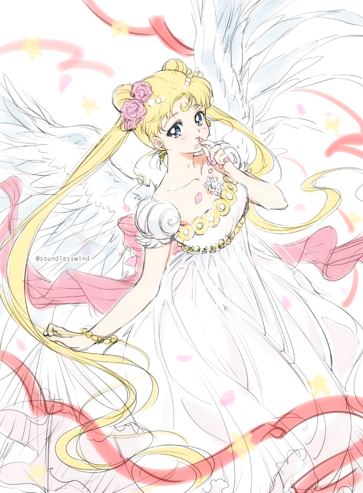 tsukino usagi and princess serenity (bishoujo senshi sailor moon) drawn by kaze-hime