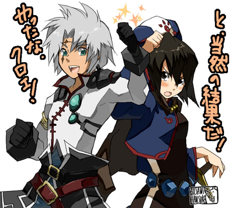 chloe valens and senel coolidge (tales of and 1 more) drawn by hantsuke_(koba_h)