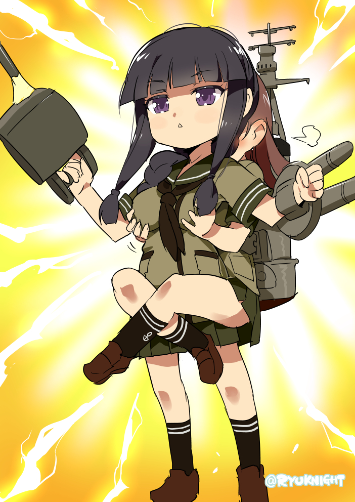 kitakami and ooi (kantai collection) drawn by naitou_ryuu